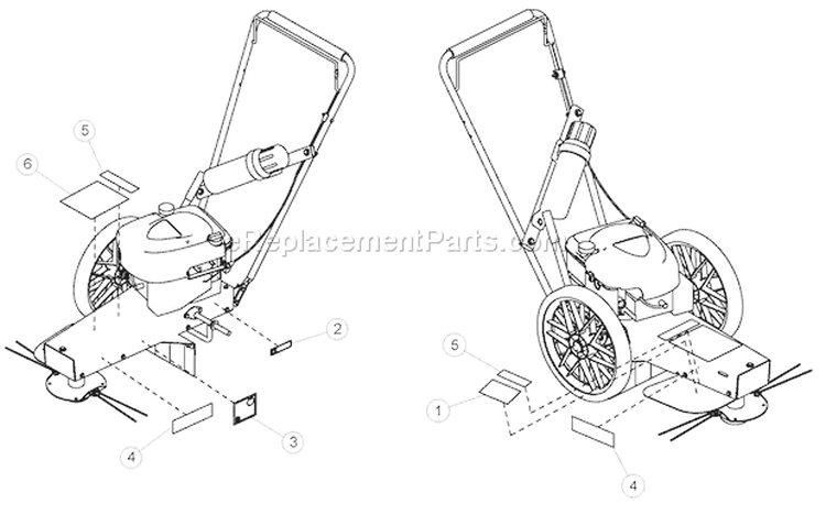 Decals Diagram and Parts List for WT190SE  Bear Cat Hedge Trimmer